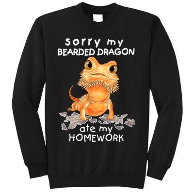 Funny Bearded Dragon Cute Lizard Beardie Ate My Homework Gift Sweatshirt