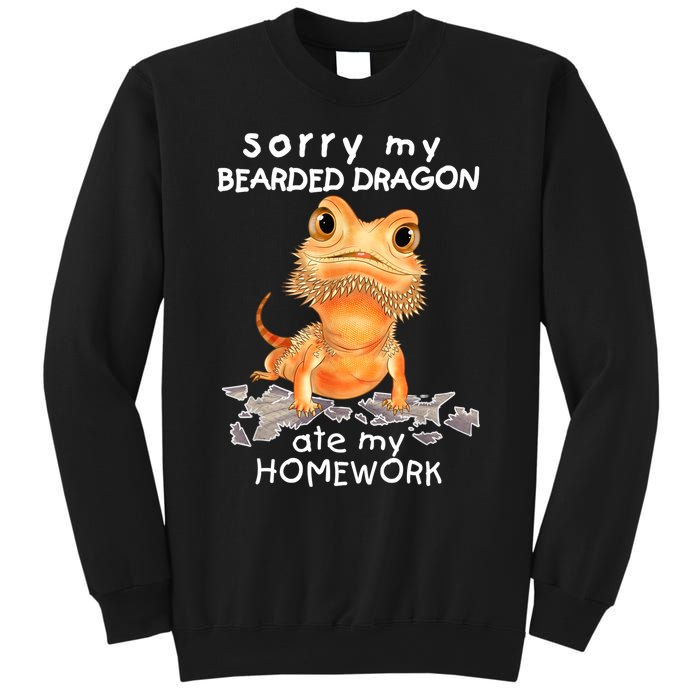 Funny Bearded Dragon Cute Lizard Beardie Ate My Homework Gift Sweatshirt