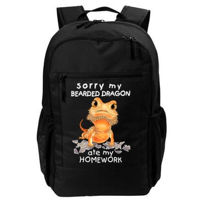 Funny Bearded Dragon Cute Lizard Beardie Ate My Homework Gift Backpack