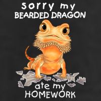 Funny Bearded Dragon Cute Lizard Beardie Ate My Homework Gift 11oz C Handle Ceramic Mug