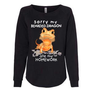 Funny Bearded Dragon Cute Lizard Beardie Ate My Homework Gift Womens California Wash Sweatshirt