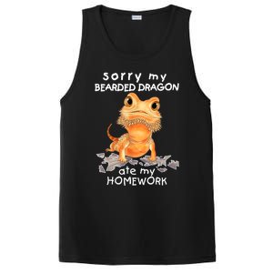 Funny Bearded Dragon Cute Lizard Beardie Ate My Homework Gift PosiCharge Competitor Tank