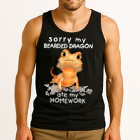Funny Bearded Dragon Cute Lizard Beardie Ate My Homework Gift Tank Top
