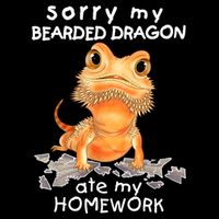 Funny Bearded Dragon Cute Lizard Beardie Ate My Homework Gift Visor