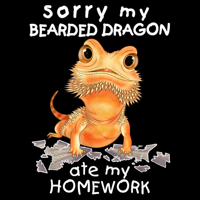 Funny Bearded Dragon Cute Lizard Beardie Ate My Homework Gift Visor