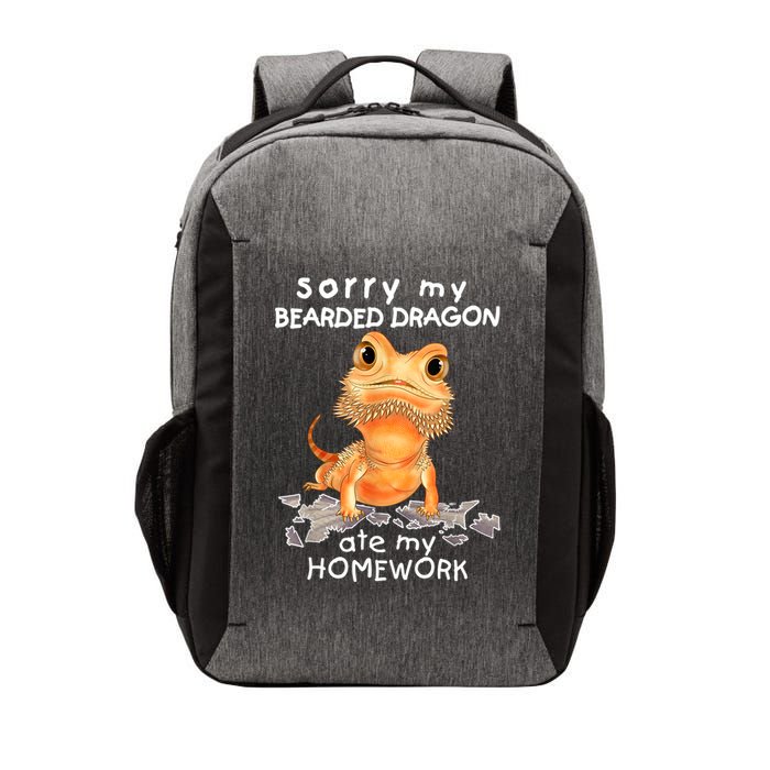 Funny Bearded Dragon Cute Lizard Beardie Ate My Homework Gift Vector Backpack