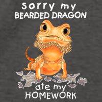 Funny Bearded Dragon Cute Lizard Beardie Ate My Homework Gift Vector Backpack