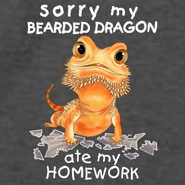 Funny Bearded Dragon Cute Lizard Beardie Ate My Homework Gift Vector Backpack