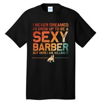 Funny Barber Dad Barbershop Hairdresser Hairstylist Tall T-Shirt