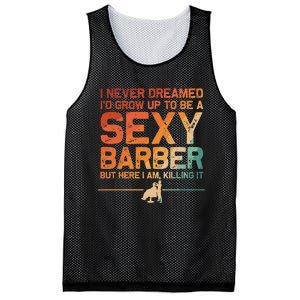 Funny Barber Dad Barbershop Hairdresser Hairstylist Mesh Reversible Basketball Jersey Tank