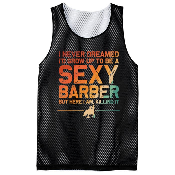 Funny Barber Dad Barbershop Hairdresser Hairstylist Mesh Reversible Basketball Jersey Tank