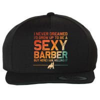 Funny Barber Dad Barbershop Hairdresser Hairstylist Wool Snapback Cap