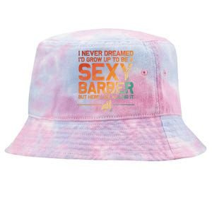 Funny Barber Dad Barbershop Hairdresser Hairstylist Tie-Dyed Bucket Hat