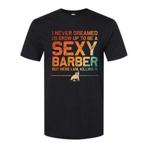 Funny Barber Dad Barbershop Hairdresser Hairstylist Softstyle CVC T-Shirt