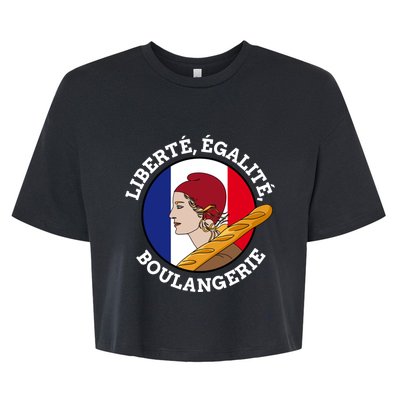 Funny Bastille Day Marianne Of France French Revolution Gift Bella+Canvas Jersey Crop Tee