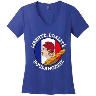 Funny Bastille Day Marianne Of France French Revolution Gift Women's V-Neck T-Shirt