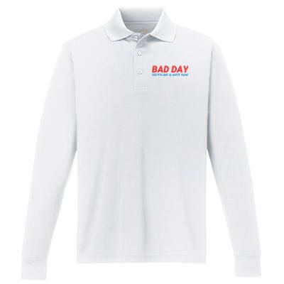 Funny Bad Day To Be A Hot Dog Hot Dog Foodie Funny Hot Dog Dad Life Performance Long Sleeve Polo