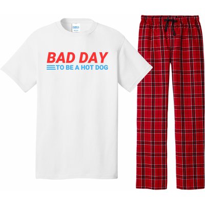 Funny Bad Day To Be A Hot Dog Hot Dog Foodie Funny Hot Dog Dad Life Pajama Set