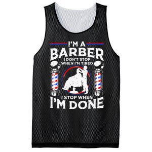 Funny Barber Designs For Dad Hairstyling Humor Quote Mesh Reversible Basketball Jersey Tank