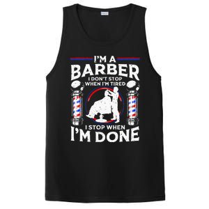 Funny Barber Designs For Dad Hairstyling Humor Quote PosiCharge Competitor Tank