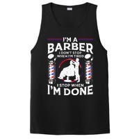 Funny Barber Designs For Dad Hairstyling Humor Quote PosiCharge Competitor Tank