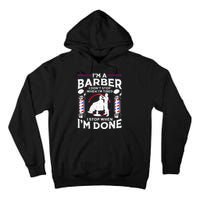 Funny Barber Designs For Dad Hairstyling Humor Quote Tall Hoodie