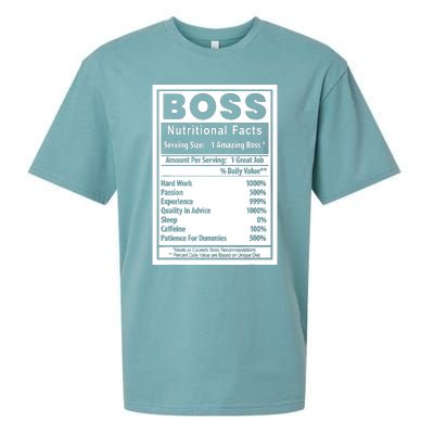 Funny Bosss Day Nutritional Facts Employee Appreciation Sueded Cloud Jersey T-Shirt