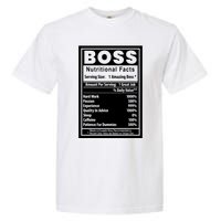 Funny Bosss Day Nutritional Facts Employee Appreciation Garment-Dyed Heavyweight T-Shirt