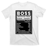 Funny Bosss Day Nutritional Facts Employee Appreciation T-Shirt