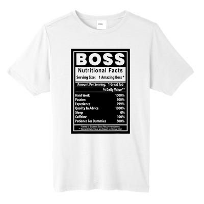 Funny Bosss Day Nutritional Facts Employee Appreciation Tall Fusion ChromaSoft Performance T-Shirt