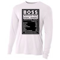 Funny Bosss Day Nutritional Facts Employee Appreciation Cooling Performance Long Sleeve Crew