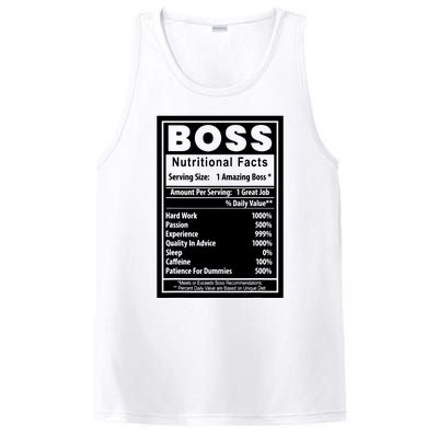 Funny Bosss Day Nutritional Facts Employee Appreciation PosiCharge Competitor Tank