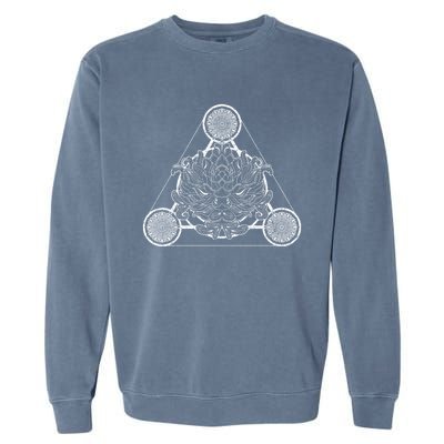 Flower Blossom Dala Spiritual Yoga Sacred Geometry Lotus Gift Garment-Dyed Sweatshirt