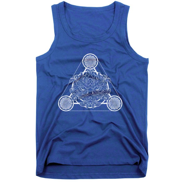 Flower Blossom Dala Spiritual Yoga Sacred Geometry Lotus Gift Tank Top