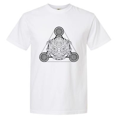 Flower Blossom Dala Spiritual Yoga Sacred Geometry Lotus Gift Garment-Dyed Heavyweight T-Shirt