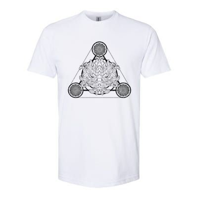 Flower Blossom Dala Spiritual Yoga Sacred Geometry Lotus Gift Softstyle CVC T-Shirt