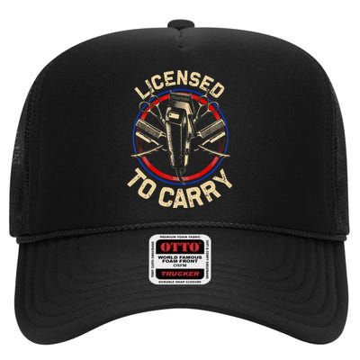 Funny Barber Designs For Dad Hairstyling Stylist Tools High Crown Mesh Back Trucker Hat