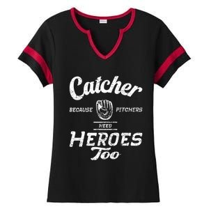 Funny Baseball Design For Pitcher And Catcher Baseball Meaningful Gift Ladies Halftime Notch Neck Tee