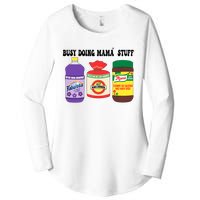 Funny Busy Doing Mama Stuff Funny MotherS Day Women's Perfect Tri Tunic Long Sleeve Shirt