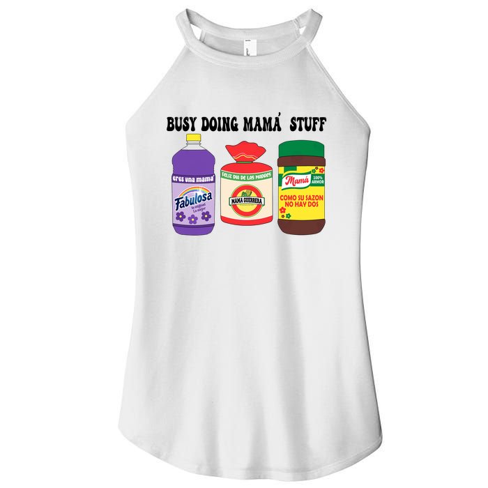 Funny Busy Doing Mama Stuff Funny MotherS Day Women's Perfect Tri Rocker Tank