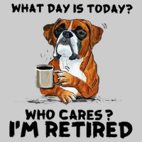 Funny Boxer Dog What Day Is Today Who Care I'm Retired Tie-Dye T-Shirt