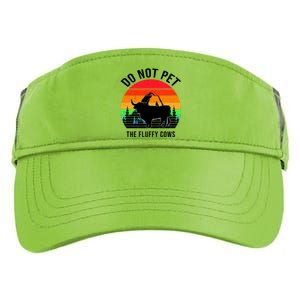 Funny Bison Do Not Pet The Fluffy Cows Adult Drive Performance Visor