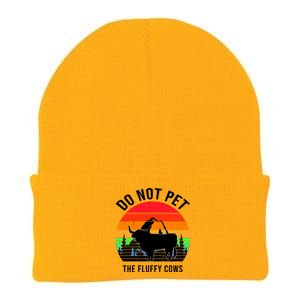 Funny Bison Do Not Pet The Fluffy Cows Knit Cap Winter Beanie