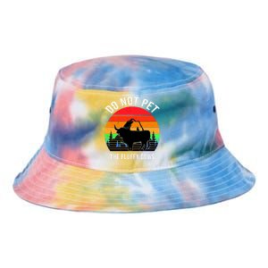 Funny Bison Do Not Pet The Fluffy Cows Tie Dye Newport Bucket Hat