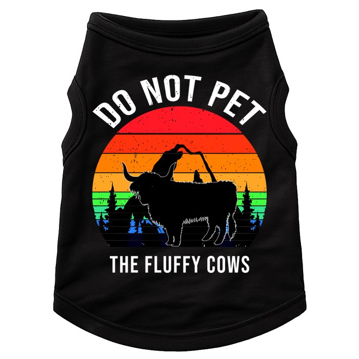 Funny Bison Do Not Pet The Fluffy Cows Doggie Tank