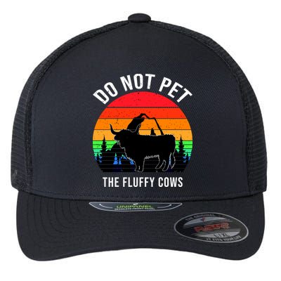 Funny Bison Do Not Pet The Fluffy Cows Flexfit Unipanel Trucker Cap