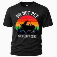 Funny Bison Do Not Pet The Fluffy Cows Performance Shirt