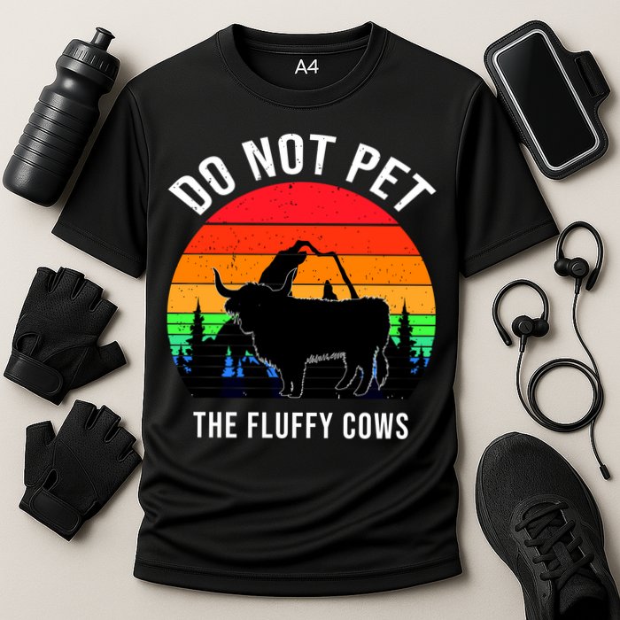 Funny Bison Do Not Pet The Fluffy Cows Performance Shirt