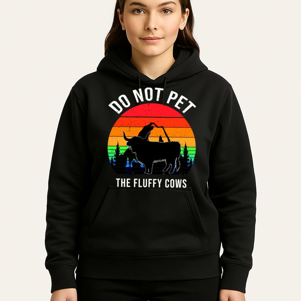 Funny Bison Do Not Pet The Fluffy Cows Hoodie