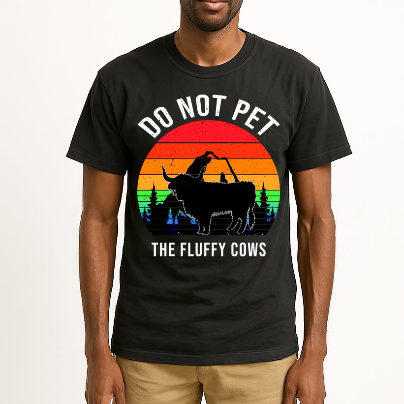 Funny Bison Do Not Pet The Fluffy Cows Tall T-Shirt